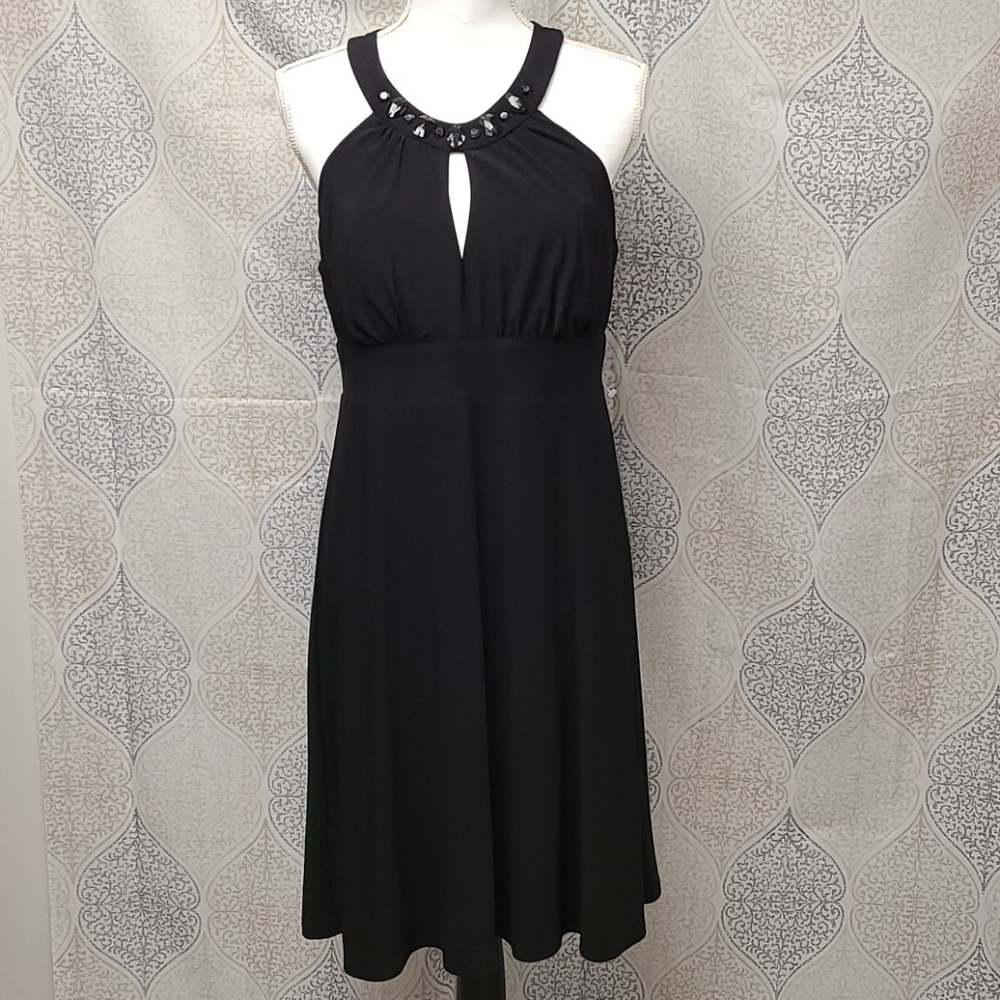 Knee length black dress